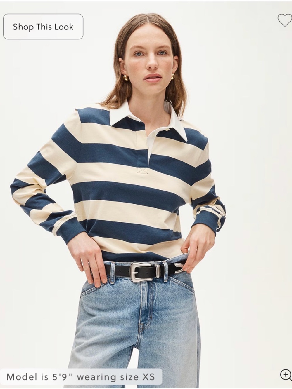 J. Crew Boyfriend Rugby Polo Shirt NWT